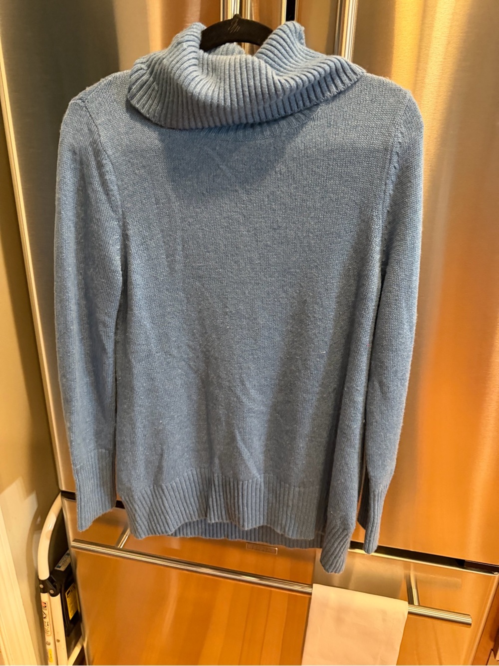 Cozy Light Blue Cowl-Neck Sweater